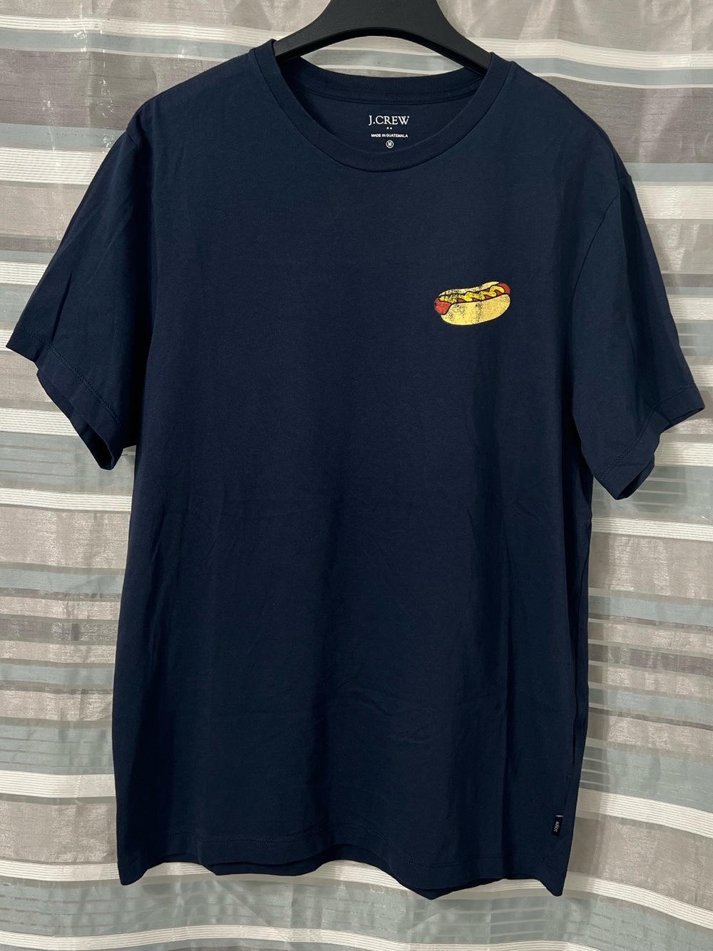 J.Crew Men's Navy Hot Dog Graphic Cotton Tee